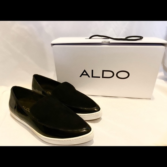 Aldo Shoes - Aldo black pointed toe slide-on flat